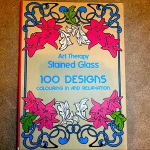 Art Therapy Stained Glass Colouring Book